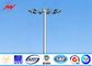 Oil Gas Station 50m Galvanized Three Sections Outdoor Light Pole , ISO9001 ผู้ผลิต