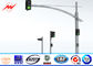 Custom 4.5m Height Galvanized Traffic Light Signs With Single Bracket ผู้ผลิต