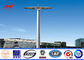 28m Q345 Customized Galvanized High Mast Pole With Lifting Systems ผู้ผลิต