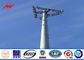 55m ISO Standard Monopole Telecom Tower With Cable Accessories ผู้ผลิต