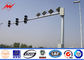 6500mm Height Galvanized Traffic Light Pole Columns Single Bracket For Horizontal Mounting ผู้ผลิต
