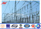 Low Voltage 69kv HDG Steel Tubular Pole 8 Sided Shape With Stepped Bolt ผู้ผลิต