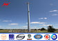 90 Ft Three Sections Galvanized Mono Pole Tower Round With Galvanized Stepped Bolt ผู้ผลิต
