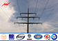 Tapered Two Section Steel Electrical Utility Poles ASTM A123 Galvanization Standard ผู้ผลิต