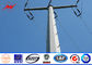 Tapered Two Section Steel Electrical Utility Poles ASTM A123 Galvanization Standard ผู้ผลิต