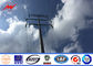 8m 10m 12m Electric Transmission Steel Power Pole Gr65 Tubular / Ladder Welded ผู้ผลิต