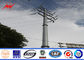 AWS D1.1 16m 6.9kv Power Line Pole / Steel Utility Poles For Mining Industry ผู้ผลิต