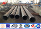 Conical 5mm Steel Transmission Poles 17m Height Three Sections 510kg Load Bitumen ผู้ผลิต