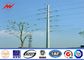 Electrical Tapered Steel Power Pole 17m Height Planting Depth 3.5mm Wall Thickness ผู้ผลิต