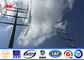 Transmission Line Hot rolled coil Steel Power Pole 33kv 10m / electric utility poles ผู้ผลิต