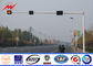 7M Traffic Light Pole Gr65 4m / 6m Galvanized Road Light Poles With 9M Bracket ผู้ผลิต