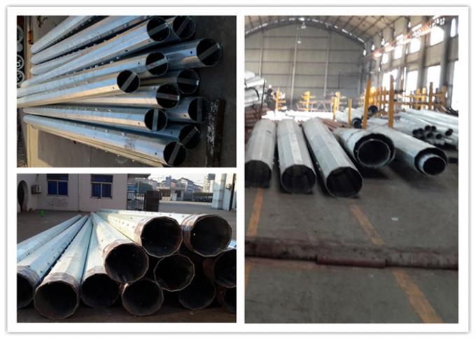 Hot Dip Galvanized Utility Power Electrical Transmission Poles With Accessories 1