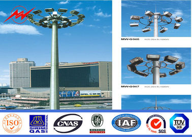 จีน Multisided Powder Coating 40M High Mast Pole with Winch for Park Lighting ผู้ผลิต