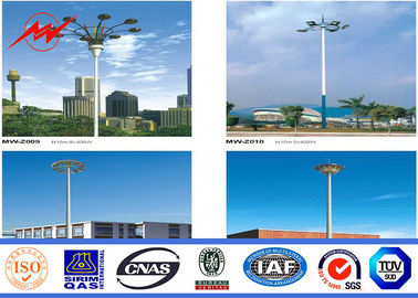 จีน Round Painting 60M High Mast Pole with Lifting System for Plaza Lighting ผู้ผลิต