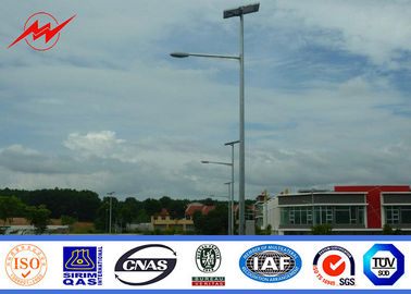 จีน 10m Single Arm Solar Street Light Pole Specification / Design Garden Lighting Pole ผู้ผลิต