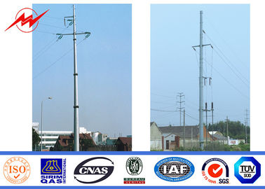 จีน 14m Outdoor 69kv Steel Transmission Poles Hot Dip Galvanization ผู้ผลิต