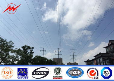 จีน Conical 6mm 12.8m Electric Power Poles For Distribution Power Line ผู้ผลิต