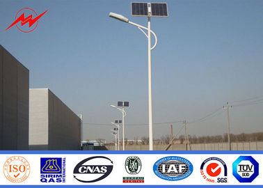 จีน Q235 Hot Dip Galvanized Street Light Poles 12m With Cross Arm 1.8 Safety Factor ผู้ผลิต