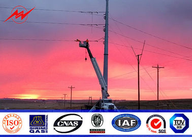 จีน Power Transmission Distribution Galvanized Steel Pole AWS D1.1 27M 20 KN Load ผู้ผลิต