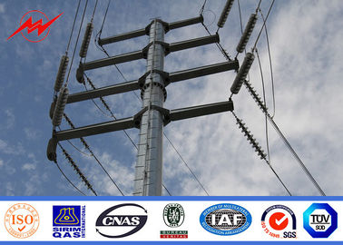 จีน 9m - 3KN Galvanized Utility Power Poles For Outside Electrical Distribution Line ผู้ผลิต