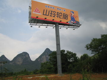 จีน เหล็กชุบสังกะสี Multi Color Roadside Outdoor ป้ายโฆษณาความสูง 3 เมตร ผู้ผลิต