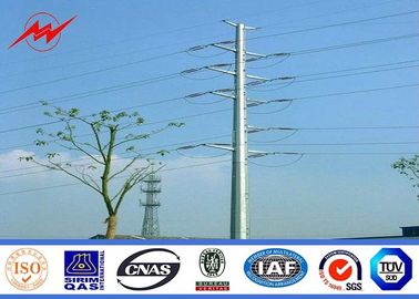 จีน 12m Height Spray Paint Galvanised Steel Poles For Transmission Equipment ผู้ผลิต