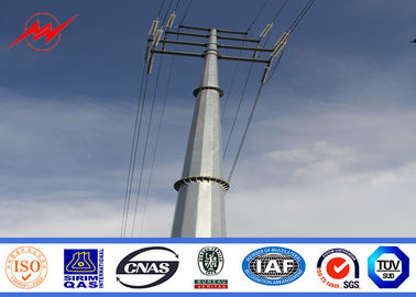 จีน 15m Q345 Galvanized Utility Steel Power Pole , Electrical Transmission Line Poles ผู้ผลิต