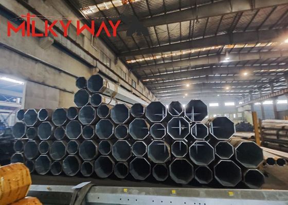 คุณภาพ  Three-Section Galvanized Monopole Tower for Communication Distribution โรงงาน