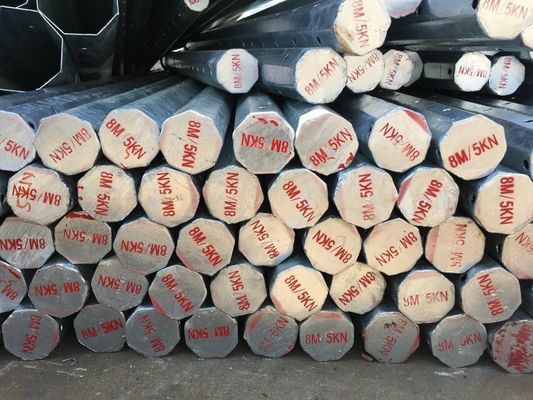 คุณภาพ  11KV 38KV Hot Dip Galvanized Electric Power Pole with ISO 9001 Certification and IP 65 Rating for High Wind Speed 160km/h โรงงาน