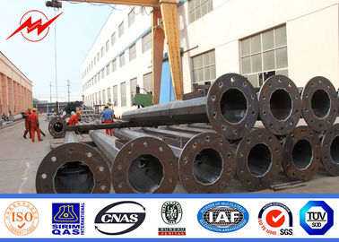 35m conical high mast pole for sports center light with lifting system ผู้ผลิต