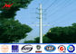 Durable Gr65 60FT 1280KG Load Steel Utility Pole with Galvanized Cross Arm ผู้ผลิต