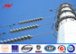 Conical 3.5mm thickness electric power pole 22m height with three sections for transmission ผู้ผลิต
