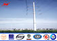 Hot dip galvanized steel poles Steel Utility Pole for 69kv transmission ผู้ผลิต