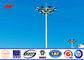 Golden Color 15m Welding High Mast Lighting Poles For Airport / School / Villas ผู้ผลิต