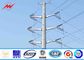 13M 6.5KN 3mm Steel Utility Pole for 230kv termination tower with galvanization surface ผู้ผลิต