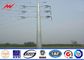 14M 5KN 3.5mm thickness Steel Utility Pole for 110kv termination transmission with bitumen ผู้ผลิต