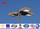 Round 6m Three Lamp Parking Light Poles / Commercial Outdoor Light Poles ผู้ผลิต