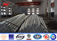 Safety Bitumen Electrical Power Pole 33kv Hot Dip Galvanization ผู้ผลิต