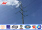 11m 10kn Electrical Power Poles Galvanized Steel Poles With Cross Arm ผู้ผลิต