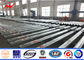 55ft Electrical Power Pole 3mm Thickness Powder Coating With Galvanized Stepped Bolt ผู้ผลิต