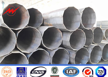 Conical 4mm Thickness Hot Dip Galvanized Power Transmission Pole With Stepped Bolt ผู้ผลิต