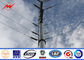 Round Steel Utility Poles 14m Octagonal Sections Electric Transmission Power ผู้ผลิต
