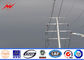 Galvanized 14mm 3KN Steel Power Pole 8mm Thickness For Distribution Power Line ผู้ผลิต