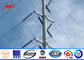 8 Sided Double Circuit Galvanized Steel Pole For 165kv Electrical Transmission Line ผู้ผลิต
