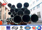 Distribution Line Electrical Power Pole 10m Wall Thickness 3mm Galvanized Steel Pole ผู้ผลิต