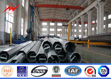 12m Steel Utility Pole รูปทรงโคนิคกลมหรือโพลิกอนสําหรับการจําหน่าย ผู้ผลิต