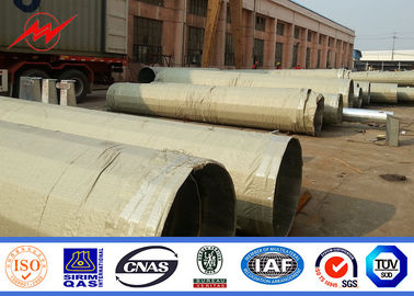 Hot Dip Galvanized 40ft Metal Utility Poles Octagonal Shape Yield Strength 50ksi ผู้ผลิต