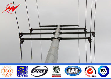 Hot Dip Galvanized 40ft Metal Utility Poles Octagonal Shape Yield Strength 50ksi ผู้ผลิต