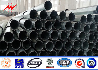 15m Electrical Galvanised Steel Pipe Taper / Polygonal Shape For Transmission Line ผู้ผลิต