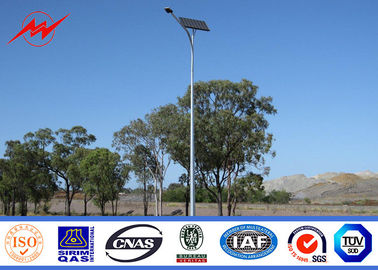 12m Galvanized Painted 400W Round Solar Street Lighting Poles For Road / Highway ผู้ผลิต